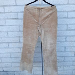 Suede Leather Pants